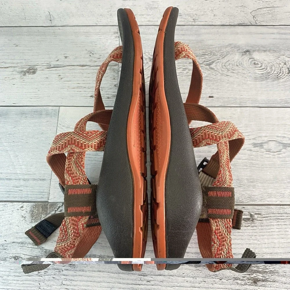 Chaco Sandals Kids 4 Orange Z1 Single Strap‎ Classic Summer Outdoor Hiking Fun